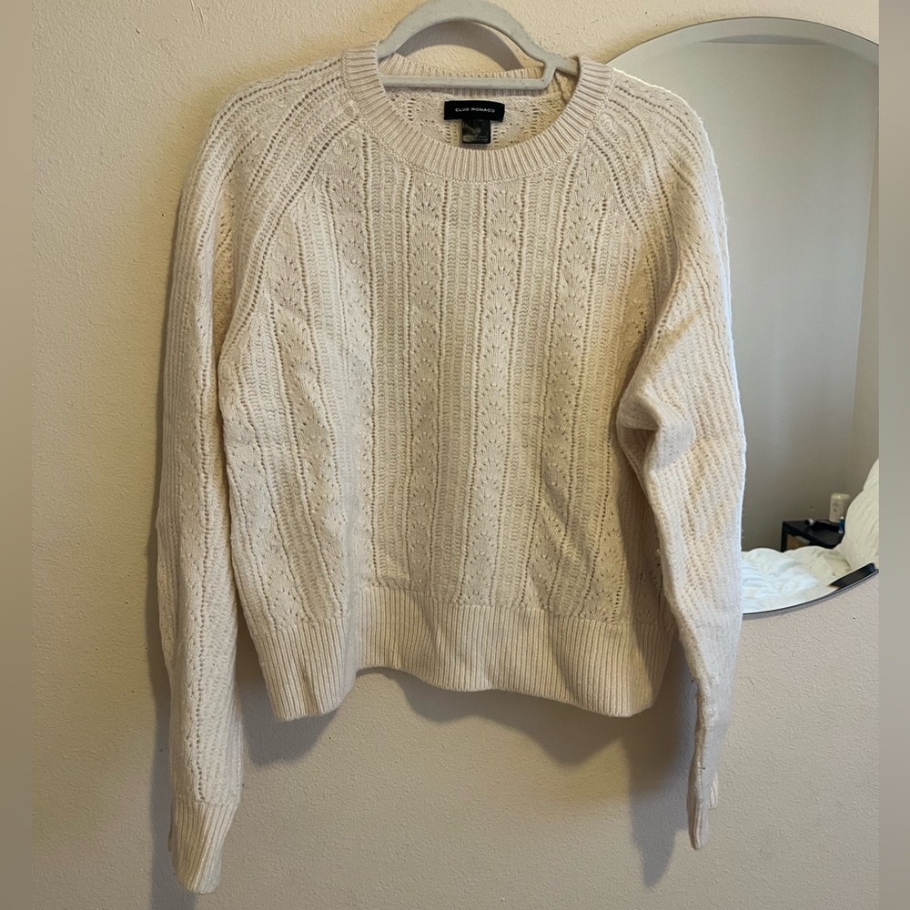 Club Monaco Pointelle Wool Sweater
